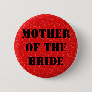 Moeder van de Bride Ronde Button 5,7 Cm