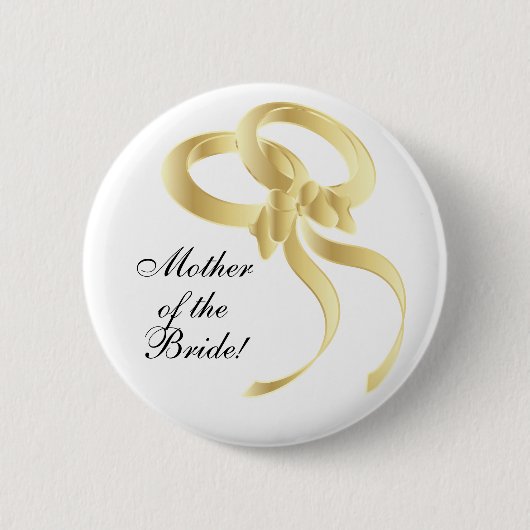 Moeder van de Bride Ronde Button 5,7 Cm (Voorkant)