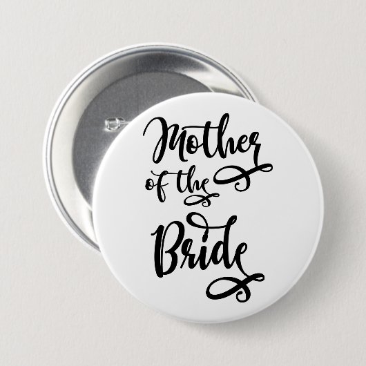 Moeder van de Bride Ronde Button 7,6 Cm (Voorkant /achterkant)