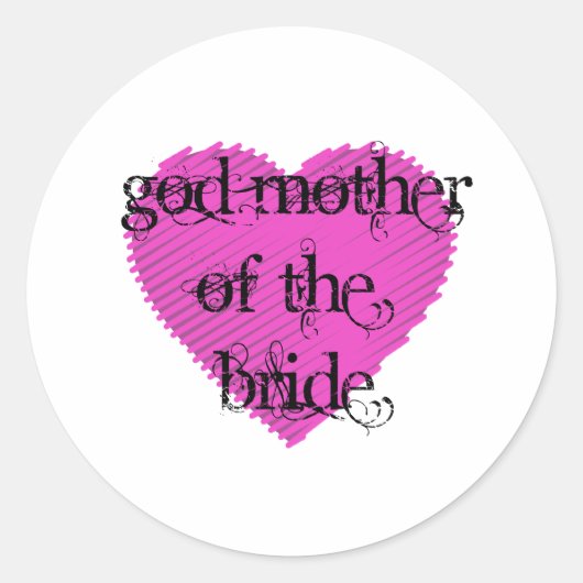 Moeder van de Bride Ronde Sticker (Voorkant)