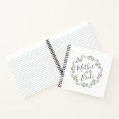 Moeder van de Bride Sage Wreath Wedding Guestbook Notitieboek (Binnen)
