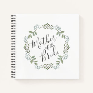 Moeder van de Bride Sage Wreath Wedding Guestbook Notitieboek