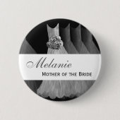 MOEDER VAN DE BRIDE Silver Gowns V1 Ronde Button 5,7 Cm (Voorkant)