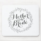 Moeder van de Bride Simple Floral Wedding Mousepad Muismat (Voorkant)
