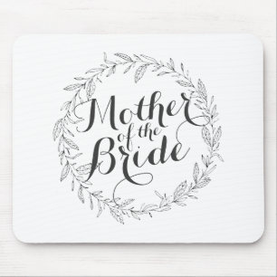 Moeder van de Bride Simple Floral Wedding Mousepad Muismat