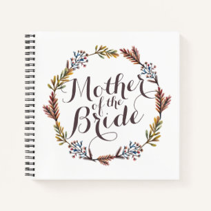 Moeder van de Bride Simple Floral Wedding Notebook Notitieboek