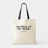Moeder van de Bride Simple Modern Custom Black Tote Bag (Achterkant)