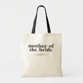 Moeder van de Bride Simple Modern Custom Black Tote Bag (Voorkant)