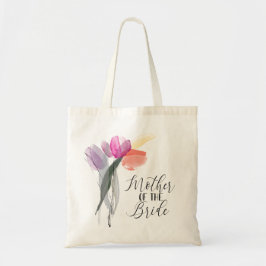Moeder van de Bride Simple Spring Tulips Wedding Tote Bag
