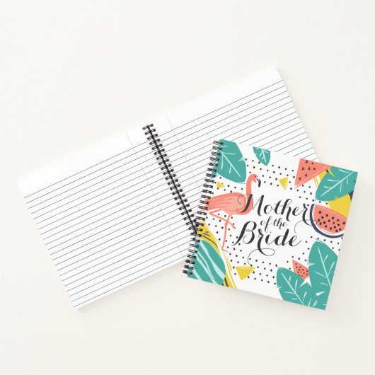 Moeder van de Bride Tropical Summer Guestbook Notitieboek (Binnen)