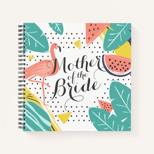 Moeder van de Bride Tropical Summer Guestbook Notitieboek (Voorkant)