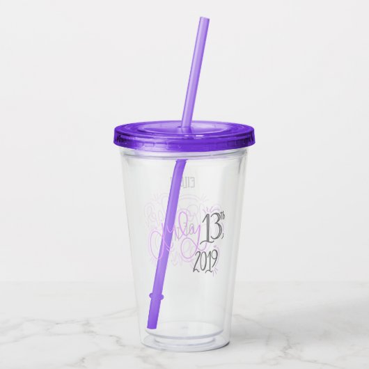 Moeder van de Bride Tumbler Acryl Drinkbeker (Achterkant)