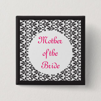 Moeder van de Bride Vierkante Button 5,1 Cm