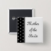 Moeder van de Bride Vierkante Button 5,1 Cm (Voorkant /achterkant)