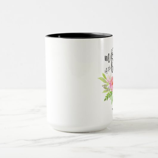 Moeder van de Bride|Waterverf Floral gepersonalise Mok (Midden)
