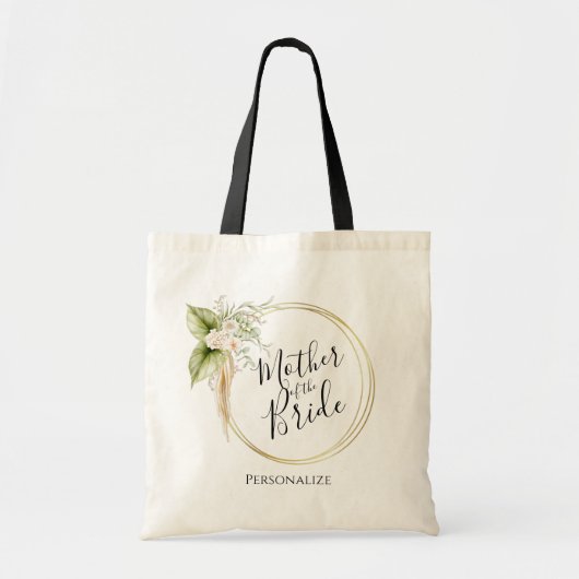 Moeder van de Bride - Waterverf Floral Tote Bag (Voorkant)