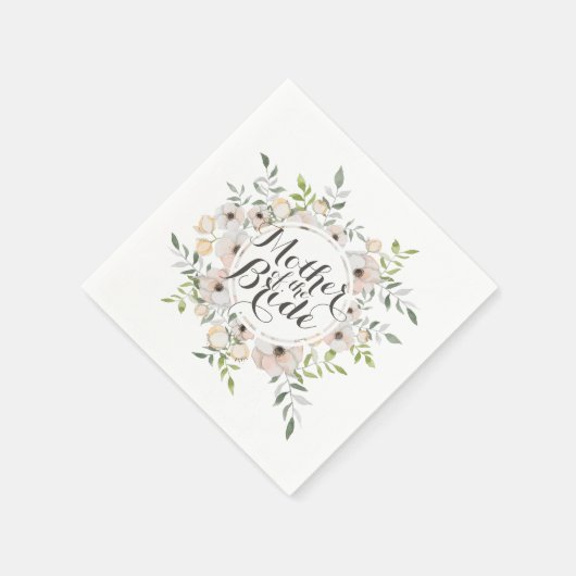 Moeder van de Bride Waterverf Sketch | Napkin Servet (Hoek)
