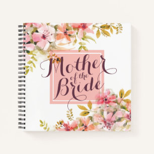 Moeder van de Bride Waterverf Wedding Guestbook Notitieboek