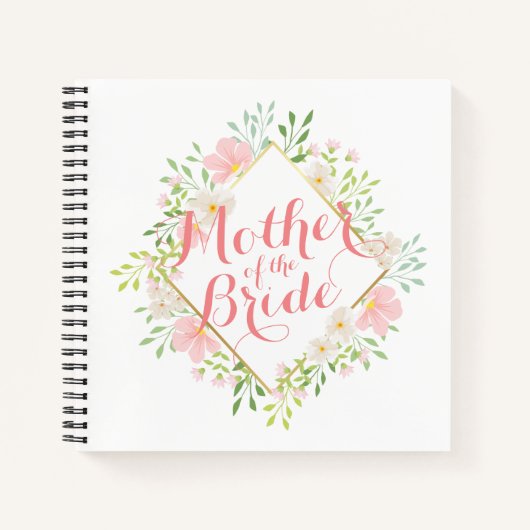 Moeder van de Bride Waterverf Wedding Guestbook Notitieboek (Voorkant)