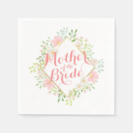 Moeder van de Bride Waterverf Wedding Napkin Servet