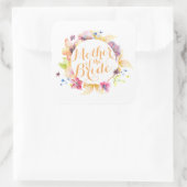 Moeder van de Bride Waterverf Wedding Sticker (Tas)