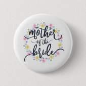 Moeder van de Bride Wedding Calligraphy Pin Button (Voorkant)