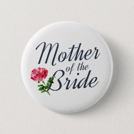 Moeder van de Bride Wedding Calligraphy Pin Button