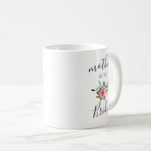 Moeder van de Bride Wedding Gift Boho Floral Chic Koffiemok (Voorkant rechts)