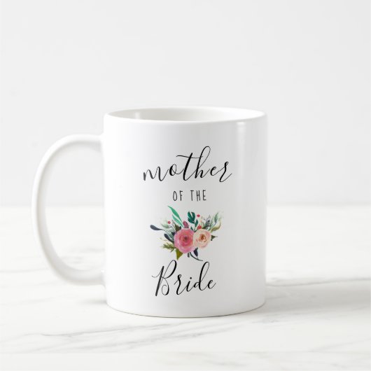 Moeder van de Bride Wedding Gift Boho Floral Chic Koffiemok (Links)