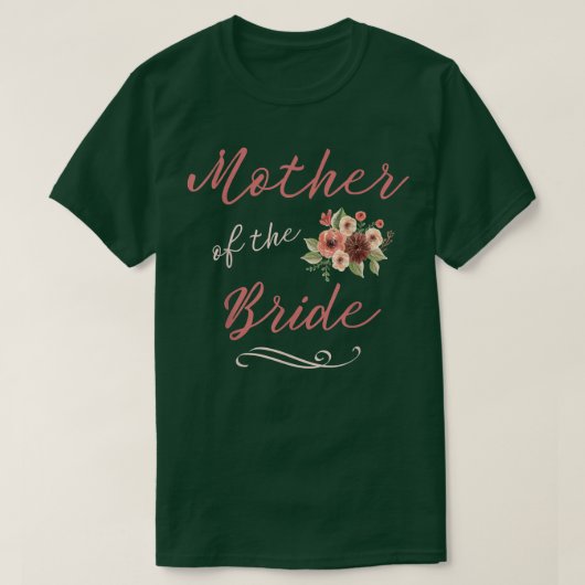 Moeder van de Bride Wedding Mam Gift Bridal Party T-shirt (Design voorkant)