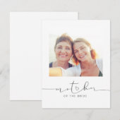 Moeder van de Bride Wedding Morning Message (Voorkant / Achterkant)