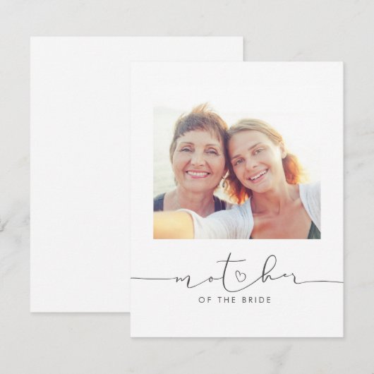 Moeder van de Bride Wedding Morning Message (Voorkant / Achterkant)