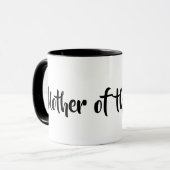 Moeder van de Bride Wedding Party White en Black Mok (Voorkant links)