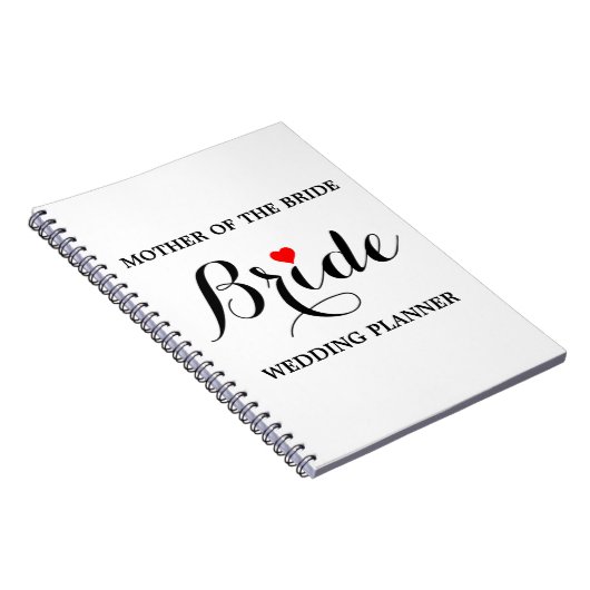 Moeder van de Bride Wedding Planner Notebook Wht Notitieboek (Rechterzijde)