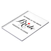 Moeder van de Bride Wedding Planner Notebook Wht Notitieboek (Linkerzijde)