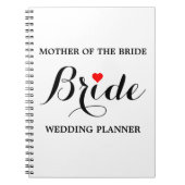 Moeder van de Bride Wedding Planner Notebook Wht Notitieboek (Voorkant)