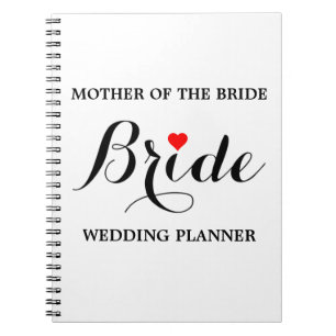 Moeder van de Bride Wedding Planner Notebook Wht Notitieboek