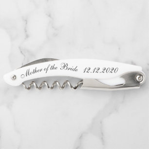 Moeder van de Bride White Black Corkschrows Kurkentrekker