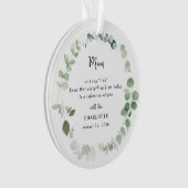 Moeder van de bruid aandenken ornament (voorkant)
