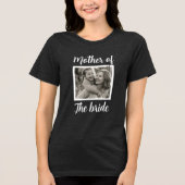 Moeder van de Bruid Aangepaste Foto Tri-Blend Shirt (Voorkant)