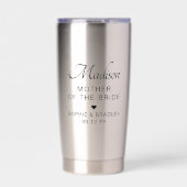 Moeder van de bruid Aangepaste gepersonaliseerde b Geïsoleerde Drinkbeker (Voorkant)