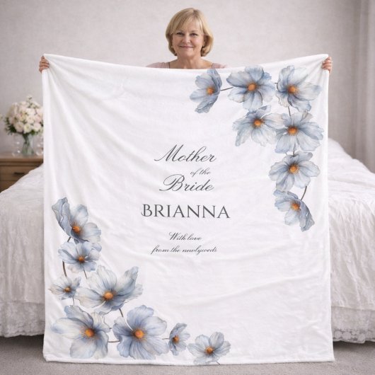 Moeder van de bruid Anemone bloemen bruiloftsgesch Fleece Deken