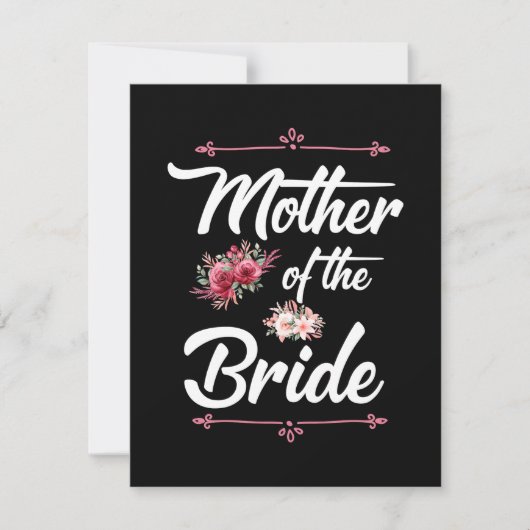 Moeder van de bruid bedankkaart (Voorkant)