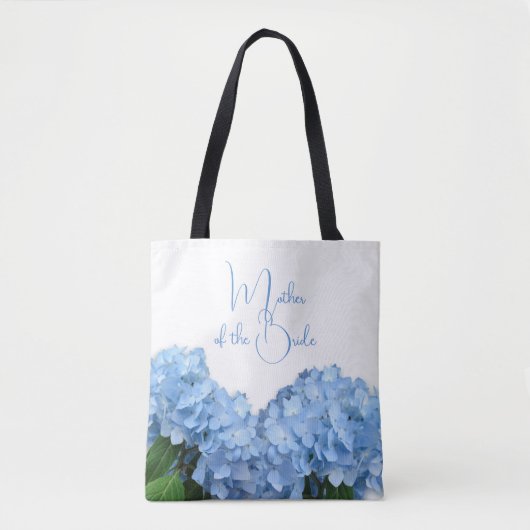 Moeder van de bruid Blauwe Hemel Hortensia Tote Bag (Voorkant)