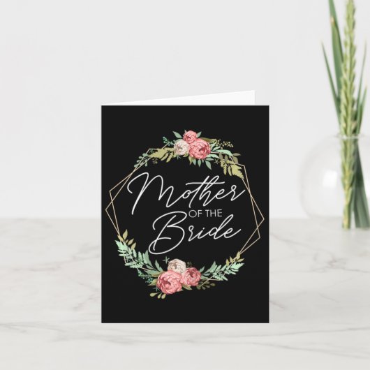Moeder van de bruid Bloemen bruid en bruidegom bru Kaart (Voorkant)