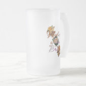 Moeder Van De Bruid Bloemen Matglas Bierpul (Voorkant rechts)