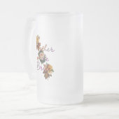 Moeder Van De Bruid Bloemen Matglas Bierpul (Voorkant links)