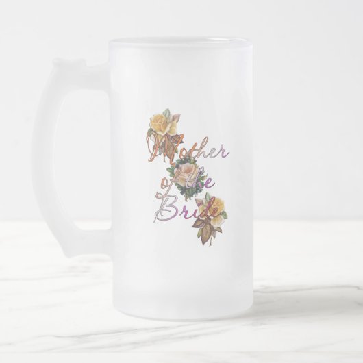 Moeder Van De Bruid Bloemen Matglas Bierpul (Links)