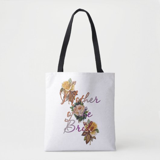 Moeder van de Bruid Bloemen Tote Bag (Voorkant)