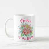 Moeder van de bruid  Bloemen Waterverf Gift Koffiemok (Links)